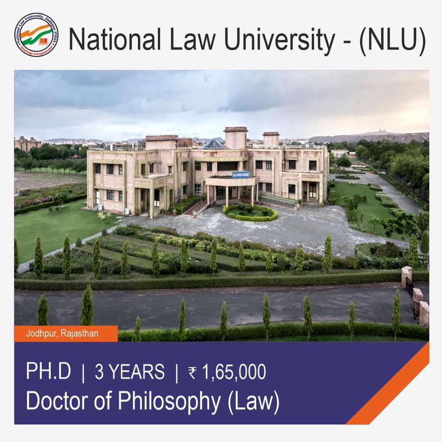 Doctor of Philosophy (Ph.D) (Law) at National Law University, Jodhpur